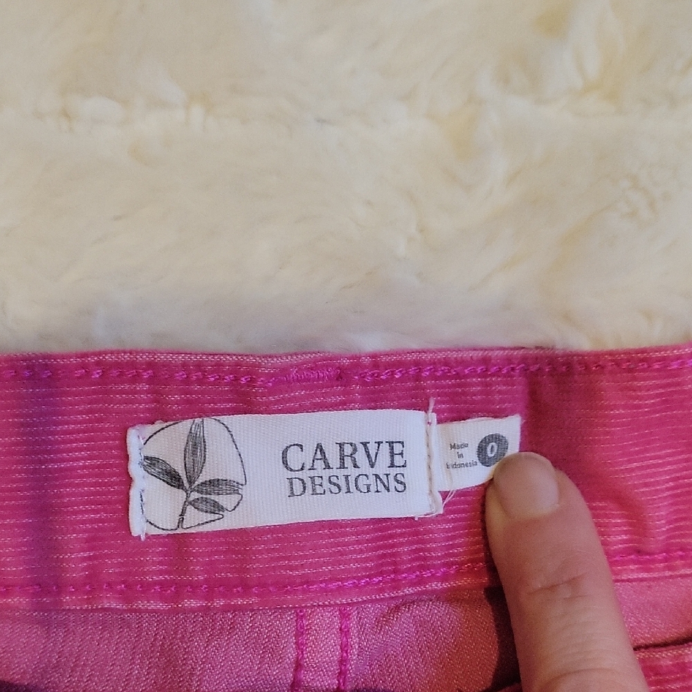 Carve Designs Pink Stretch Coururoy Shorts - Picture 2 of 5
